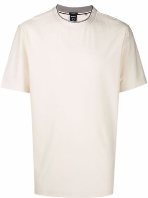 BOSS double-layered collar T-shirt - Neutrals