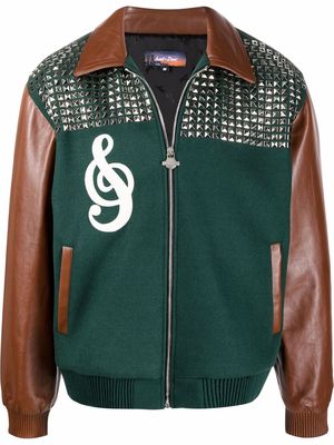 Just Don spike-stud embellished jacket - Green