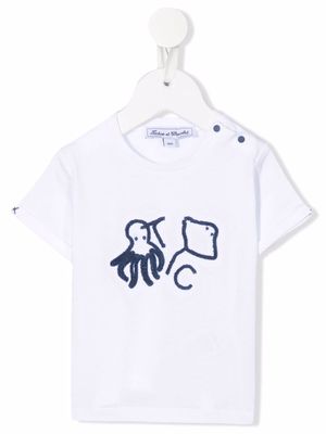 Tartine Et Chocolat embroidered logo T-shirt - White