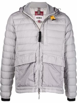 Parajumpers flap-pocket hooded puffer jacket - Grey