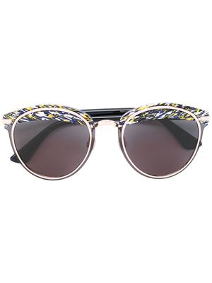 Dior Eyewear printed brim sunglasses - Black