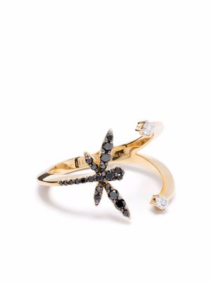 Anapsara 18kt yellow gold Dragonfly diamond ring