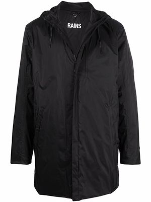 Rains drawstring hooded rain jacket - Black