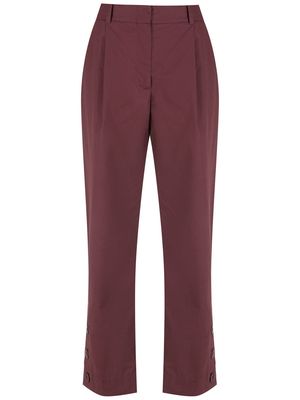 Alcaçuz button-cuff cropped trousers - Red