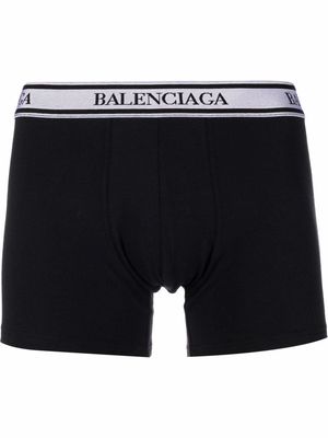 Balenciaga logo-waistband boxer briefs - Black