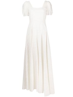 LoveShackFancy Ryan floral-embroidered maxi dress - White