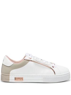 Armani Exchange lace up trainers - White