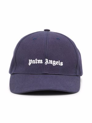 Palm Angels Kids BASEBALL CAP NAVY BLUE WHITE