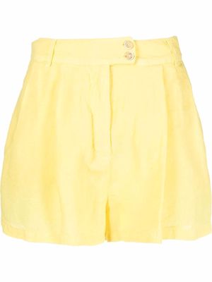 120% Lino wide-leg linen shorts - Yellow