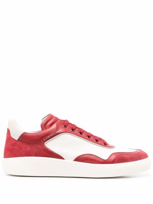 Corneliani two-tone low-top sneakers - Red