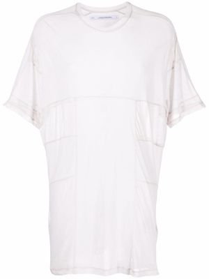 Julius panelled-design T-shirt - White