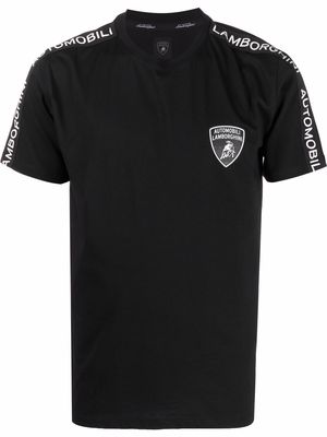 Automobili Lamborghini chest logo-print T-shirt - Black