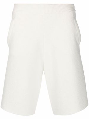 Maison Margiela wool stripe detail track shorts - White
