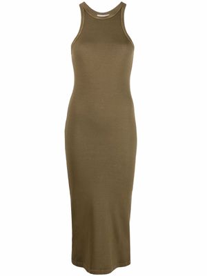 There Was One fine-ribbed sleeveless dress - Green