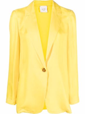 Alysi single-breasted silk blazer - Yellow
