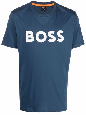 BOSS logo crew-neck T-shirt - Blue