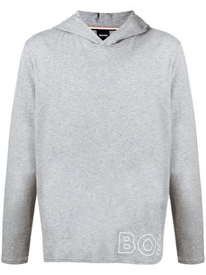 BOSS Identity logo-print hoodie - Grey