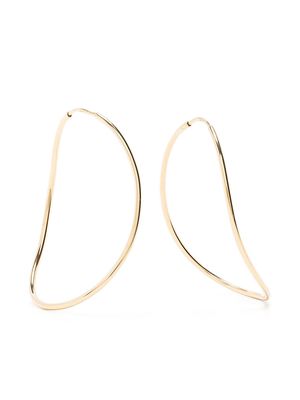 BAR JEWELLERY Contour gold-plated hoops