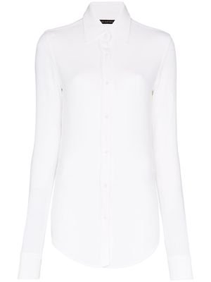 Alled-Martinez fine-knit slim-fit shirt - White
