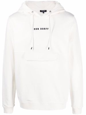Ron Dorff logo-print long-sleeved hoodie - White