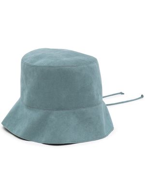 Muller Of Yoshiokubo Saddle suede-effect bucket hat - Blue