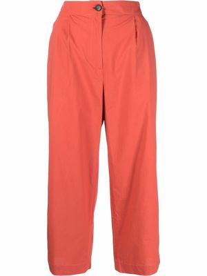 Woolrich cropped-leg cotton trousers - Orange
