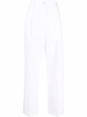 Boglioli high-waist straight trousers - White