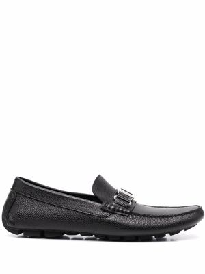 Casadei buckle-detail leather loafers - Black