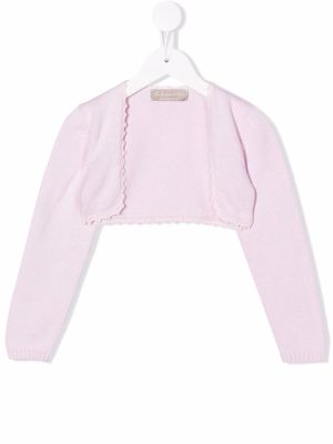 La Stupenderia knitted cropped cardigan - Pink