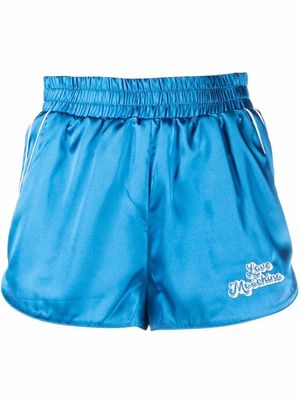 Love Moschino logo-print elasticated shorts - Blue