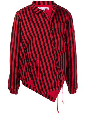 Comme Des Garçons Shirt stripe-print lightweight jacket - Red