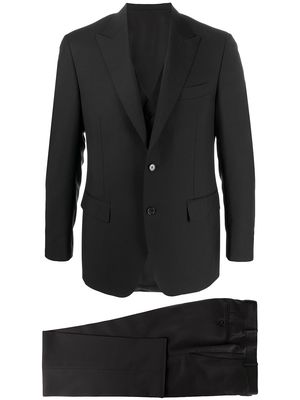 Canali light slim two piece suit - Black