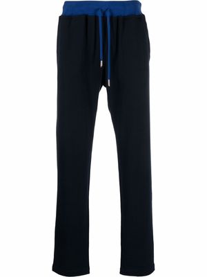 Kiton contrast-waistband track pants - Blue