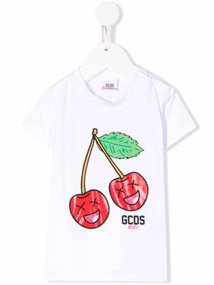 Gcds Kids logo-print short-sleeved T-shirt - White