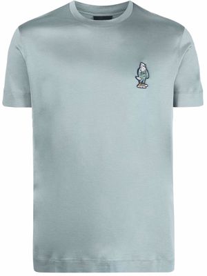 Emporio Armani logo-patch short-sleeved T-shirt - Green