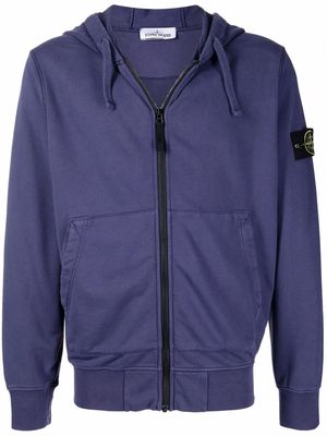 Stone Island Compass-badge zipped hoodie - Purple