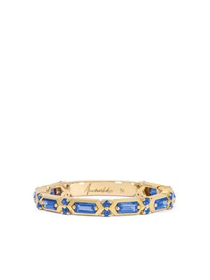 Annoushka 18kt yellow gold sapphire baguette band ring - Blue