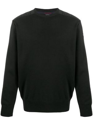 Paul & Shark crew neck embroidered logo sweater - Black