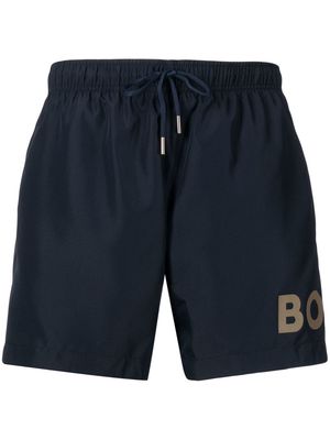 BOSS Goldfish logo-print swim shorts - Blue