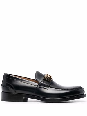 Versace greca-bucale leather loafers - Black