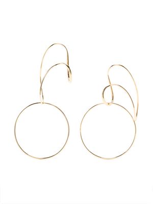 BAR JEWELLERY Opposing Forms gold-plated earrings