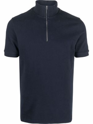 Ron Dorff half-zip polo shirt - Blue