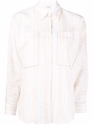 Peserico striped long-sleeve shirt - Neutrals