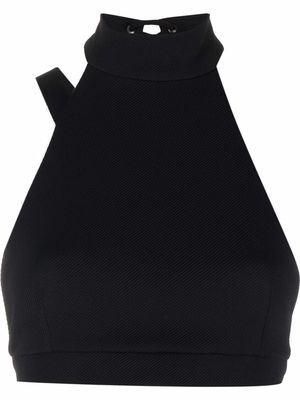 A BETTER MISTAKE exposed-buckle cropped tank top - Black