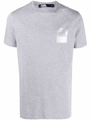 Karl Lagerfeld stencil logo-print T-shirt - Grey