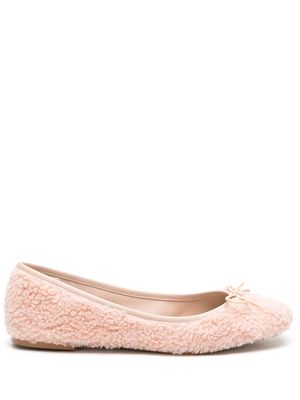 Sarah Chofakian Loby textured ballerina shoes - Pink