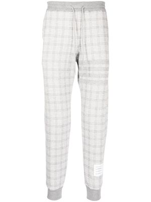 Thom Browne check-pattern track pants - Grey