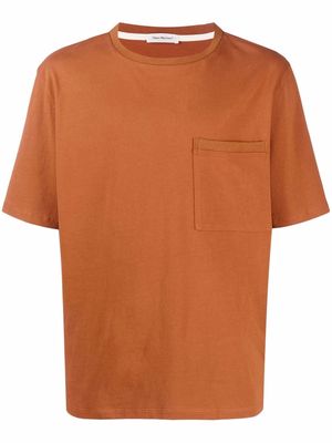 There Was One chest patch pocket T-shirt - Orange