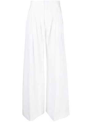 Chloé micro-pleated palazzo trousers - White