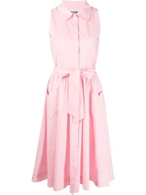 Moschino sleeveless midi shirtdress - Pink